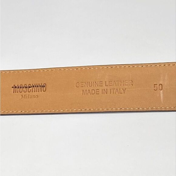 Moschino Multicolor Logo Buckle Leather Belt size 50/34” main image 8